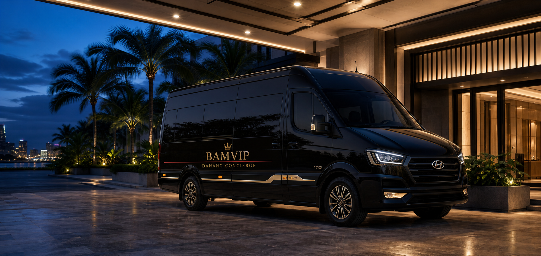 BAMVIP 로고가 적용된 프리미엄 VIP 차량